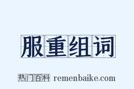 服重组词是什么意思的图片